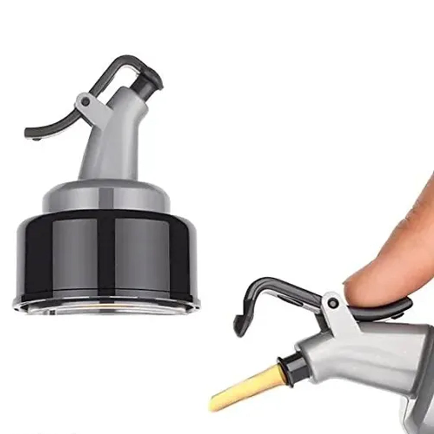 Clear oil dispenser with lid, drip-free, 1 liter Clear oil dispenser with lid, drip-free, 1 liter